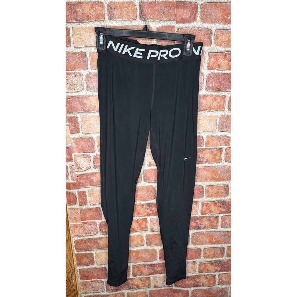 Nike Pro Dri-FIT Mens Black Training Leggings‎ Tights Size Medium Athletic